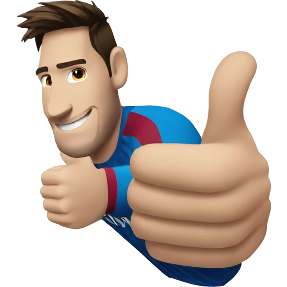 Messi thumbs up emoji
