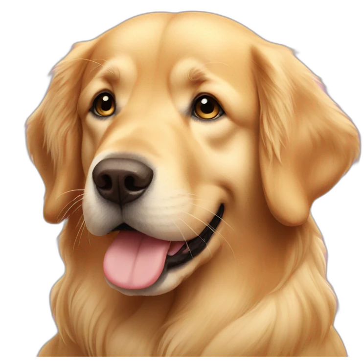 golden retriver in love emoji