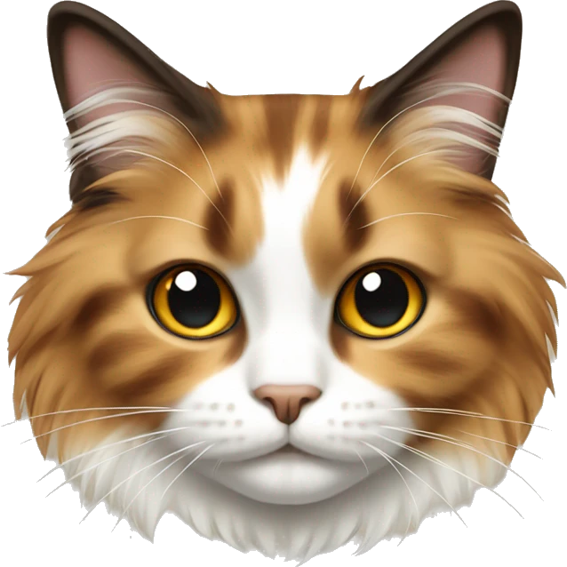 Calico long haired cat emoji