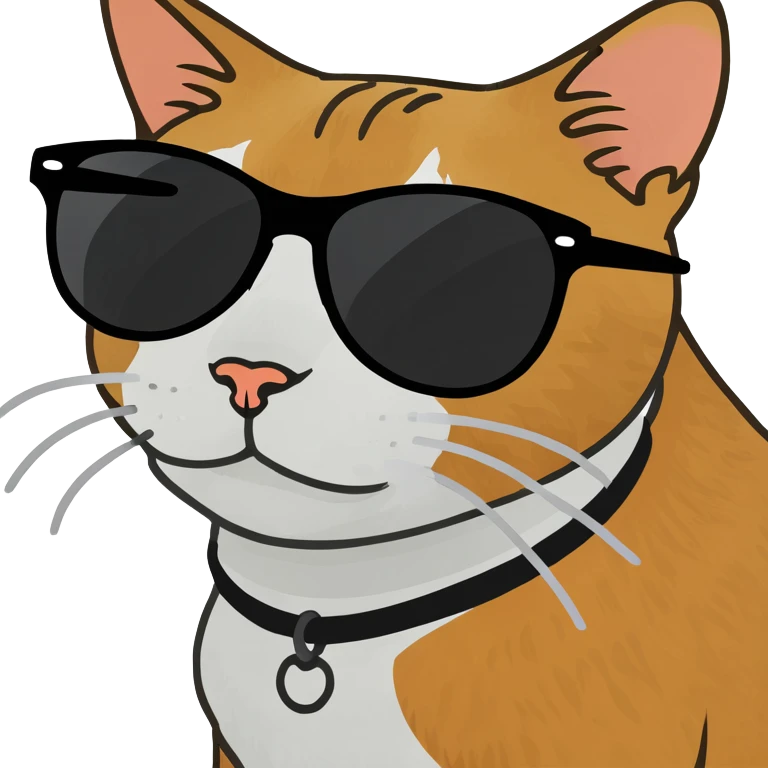 Cat with sunglasses emoji