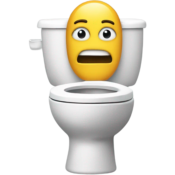 À skibidi toilet with a head on it emoji