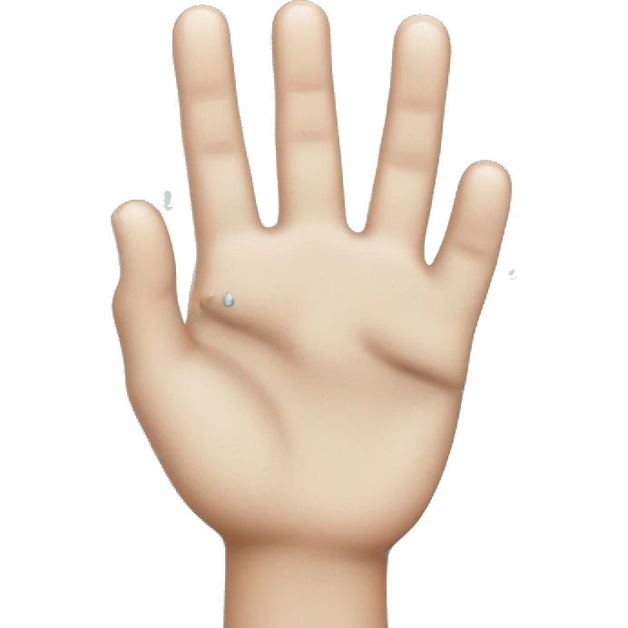 Middle and ring finger up and covered in water emoji
