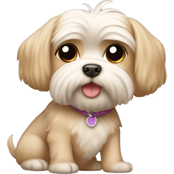 Light brown maltese dog emoji
