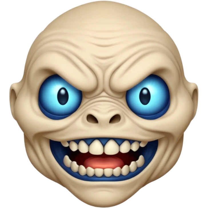 deep blue scary face thing emoji