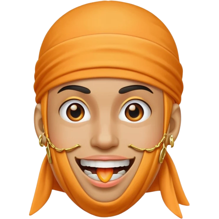 peach with an durag and grillz emoji