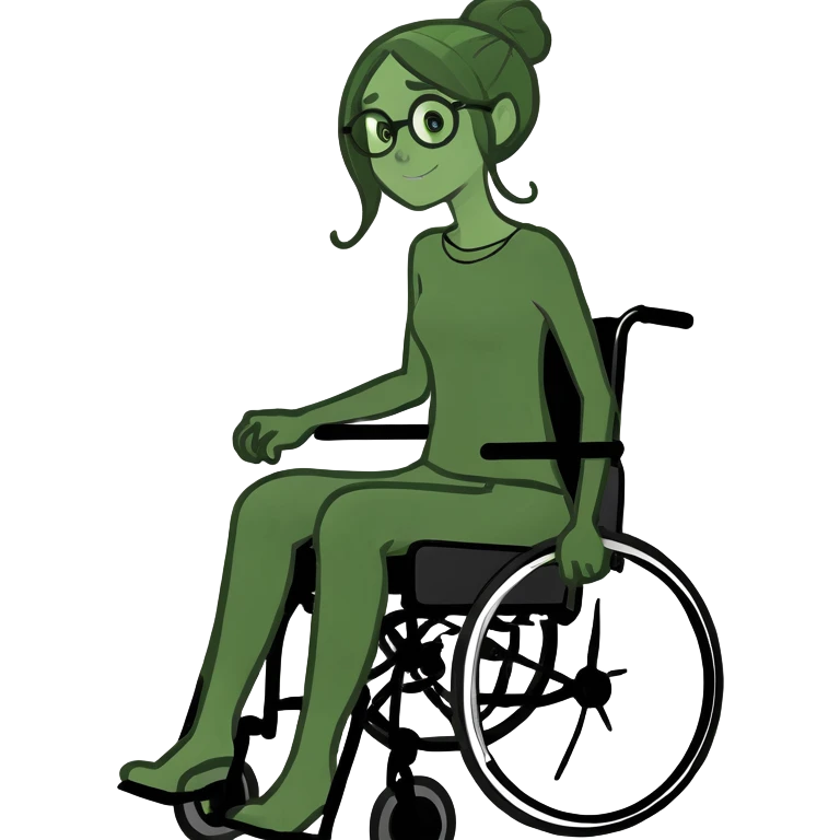 Girl sitting in a wheelchair  emoji