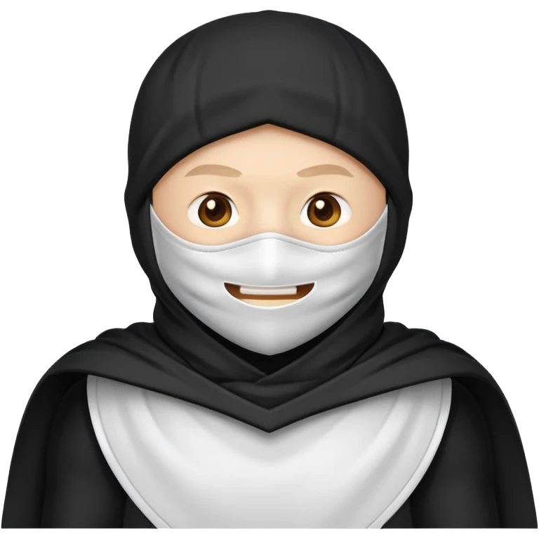 Emoji de ninja capa blanca emoji