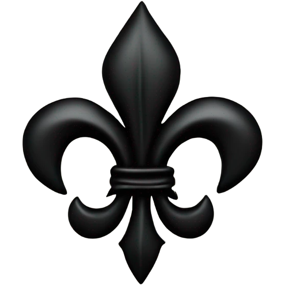 black fleur de lis emoji