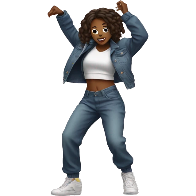 woman dancing hiphop emoji