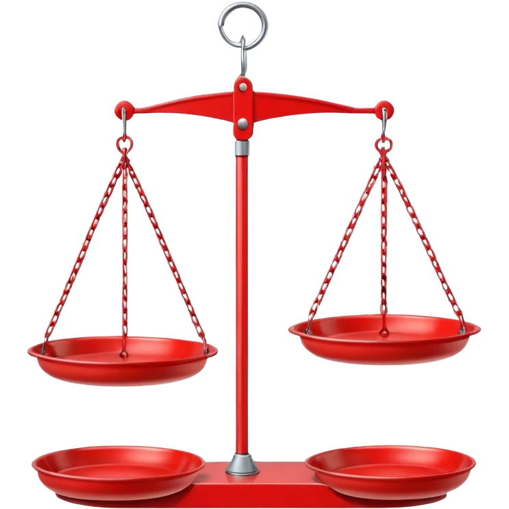 Hanging Balance Scale red  emoji