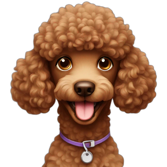 brown- poodle - smile emoji