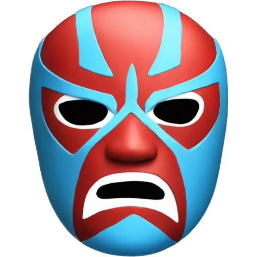 Red and powder blue lucha libre  emoji