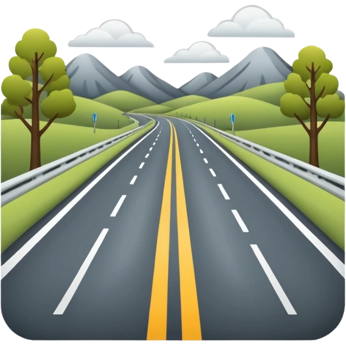 CARRETERA sin cuadro pero con paisajes de lado 

 emoji
