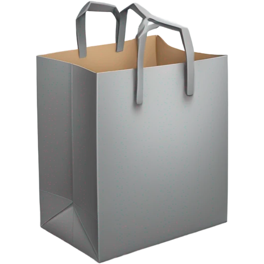 Grey shopping package emoji