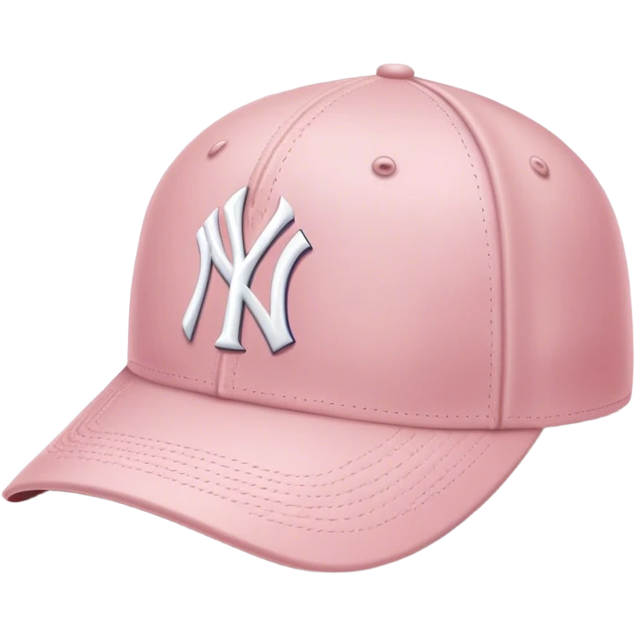 Light pink Yankees baseball cap emoji