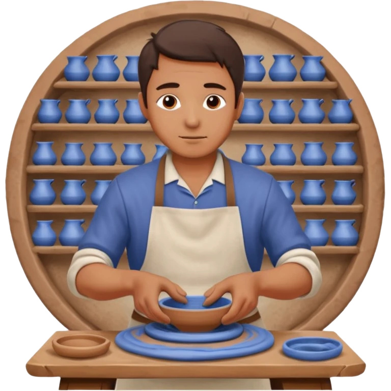 Pottery Wheel Artist man  emoji
