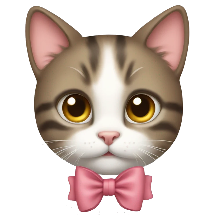Kitty with bow emoji
