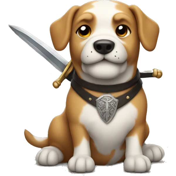 Dog with a sword emoji