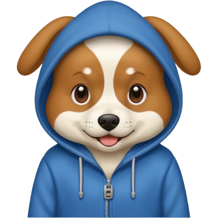 dog wearing a hoodie  emoji