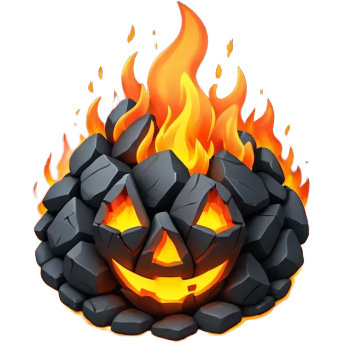 burning coal emoji