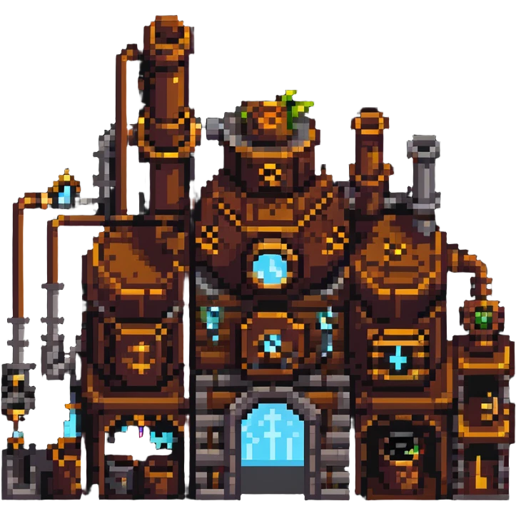 World of Warcraft steampunk factory with fantasy creatures emoji