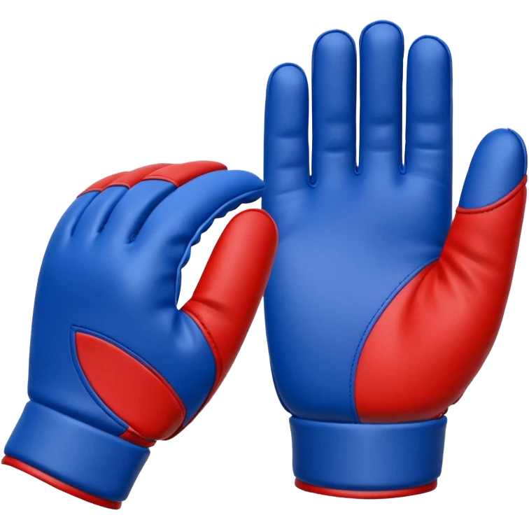 Hand glove one finger american football in blue (#00A3E0) and red (#F9423A)  emoji