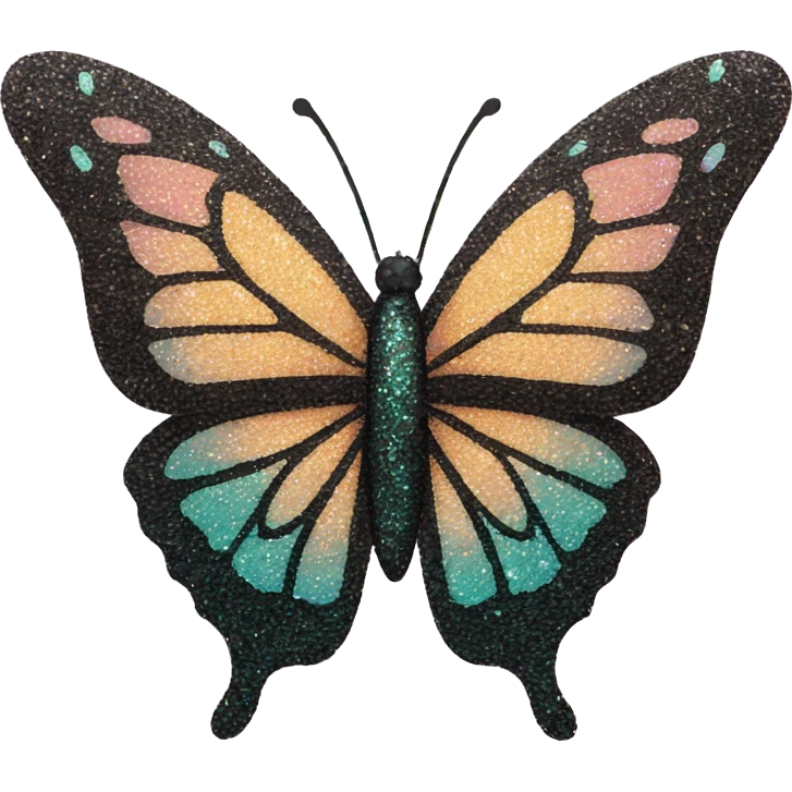 Glitter butterfly emoji