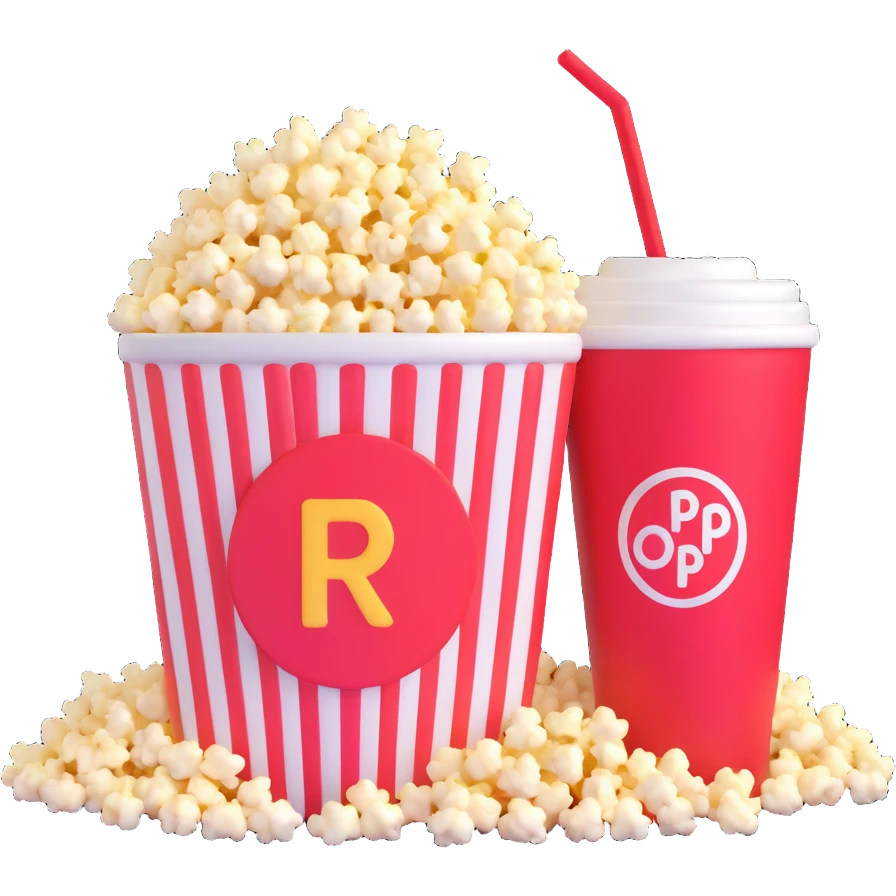 popcorn and soda emoji