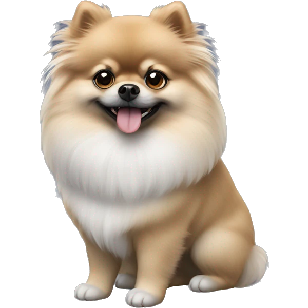 grey-dwarf-Pomeranian emoji