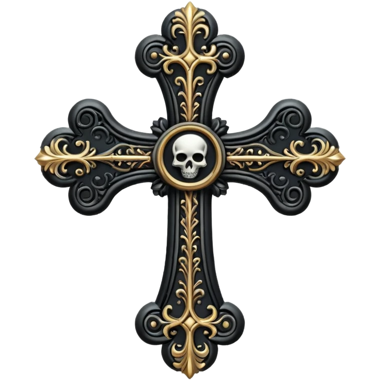goth cross emoji