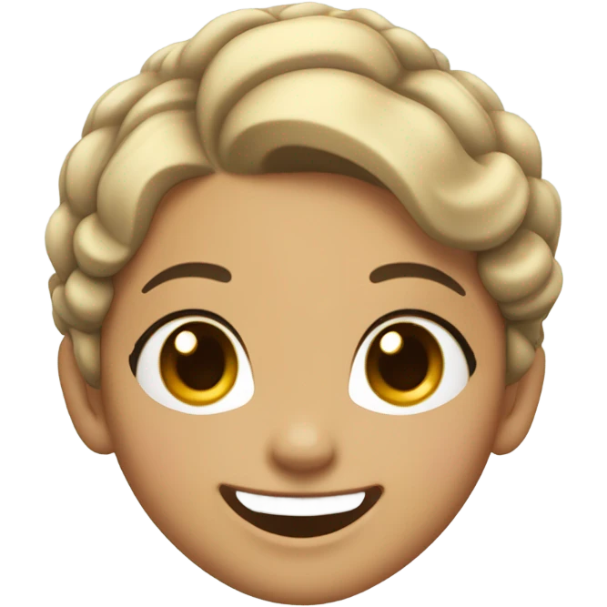 Lightskin girl with bun laughing emoji
