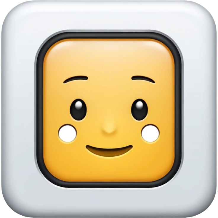 An app with a big text box emoji