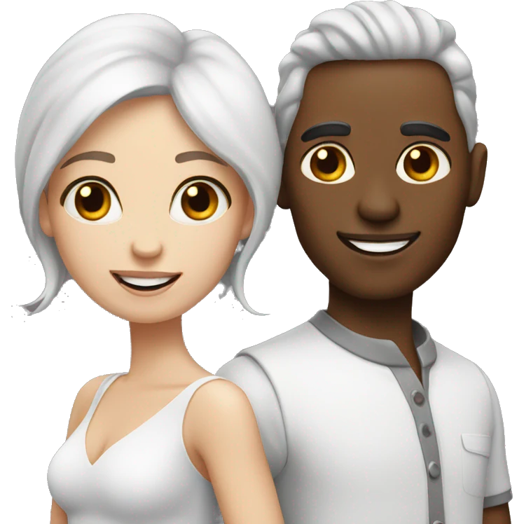 white skin couple emoji