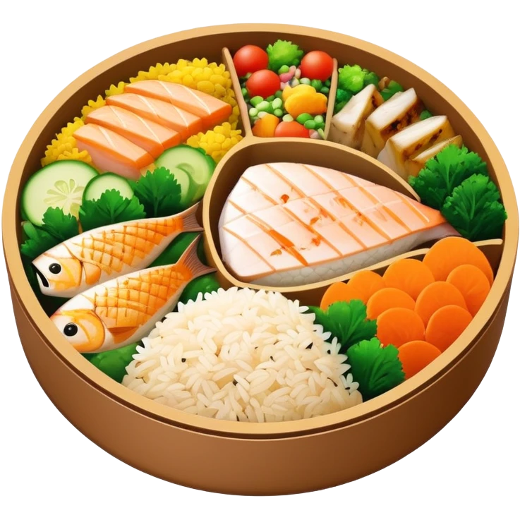 Japanese spring bento box emoji