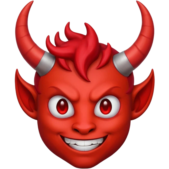 devil emoji, playful smirk, red face emoji