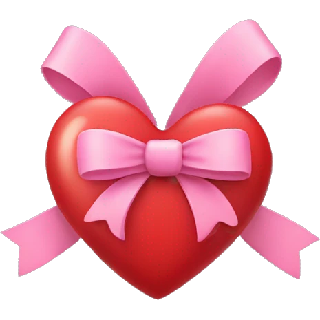 Heart with bow emoji