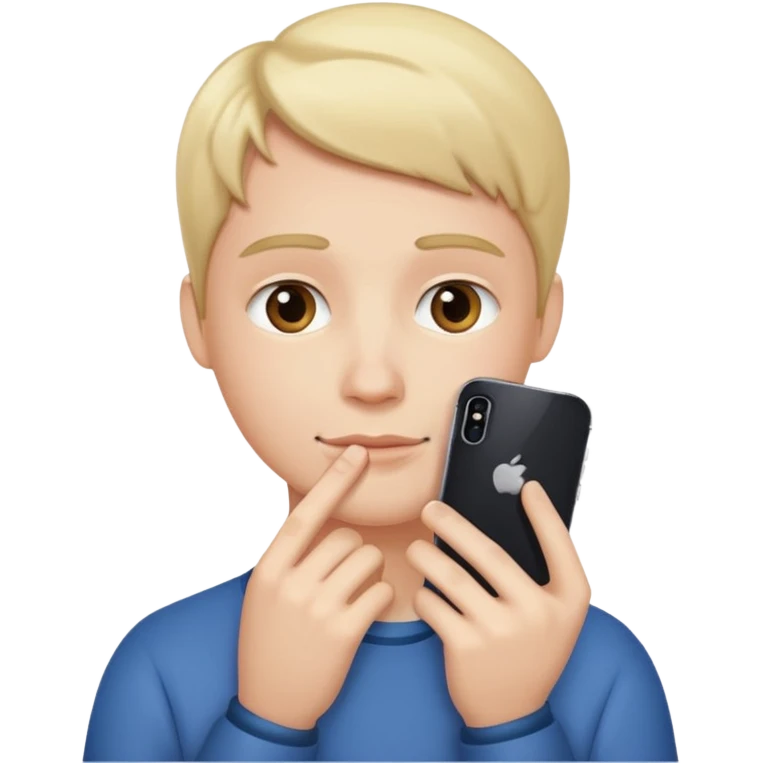 iphone under the chin emoji