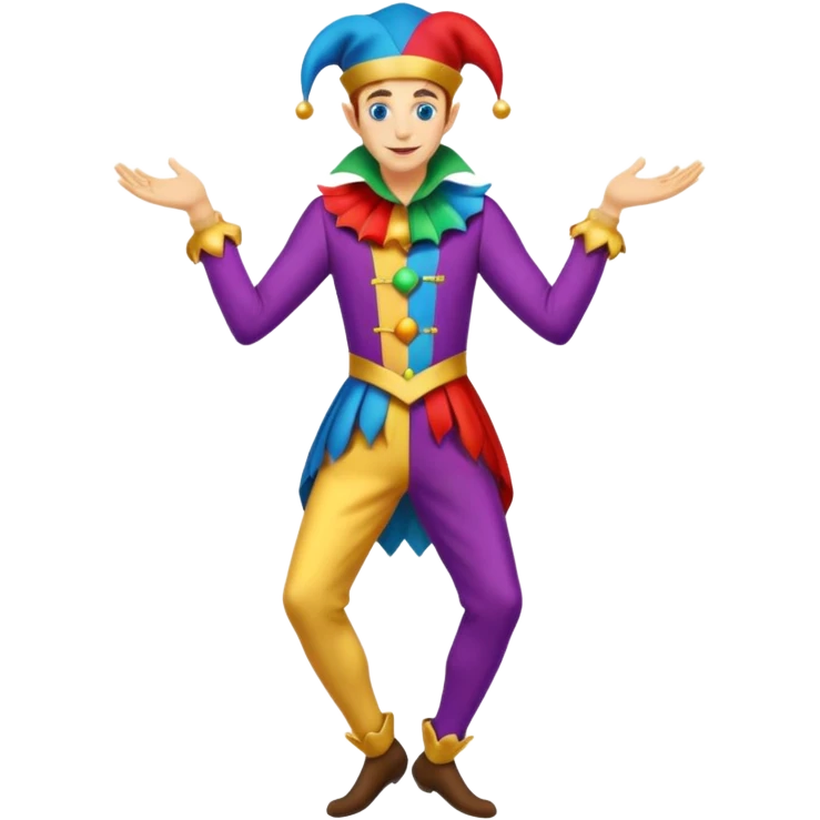 royal thin jester, full body emoji