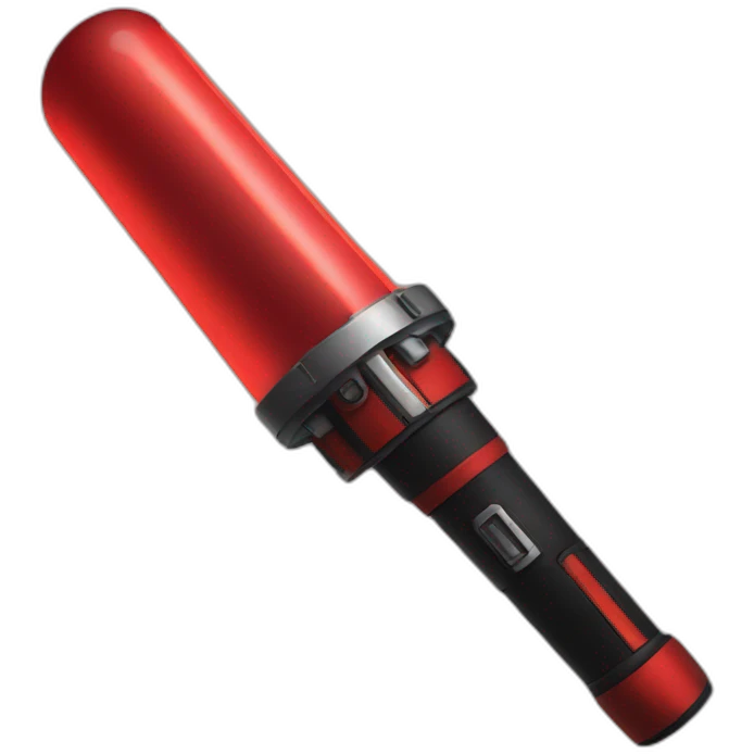 hand holding red lightsaber emoji