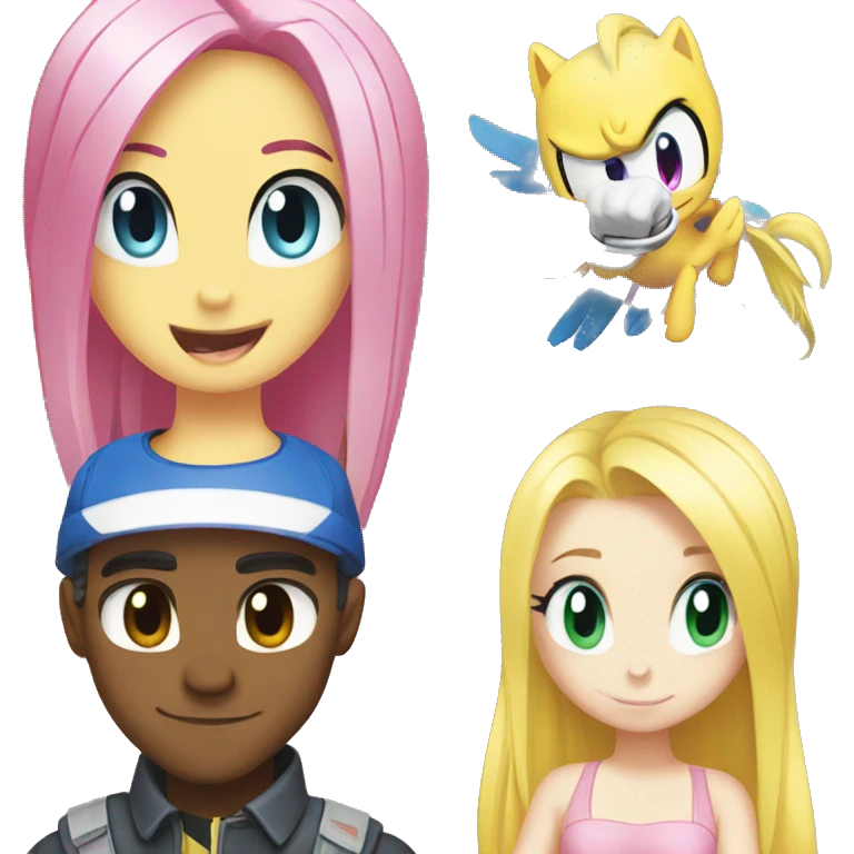 Sonic and Fluttershy  emoji