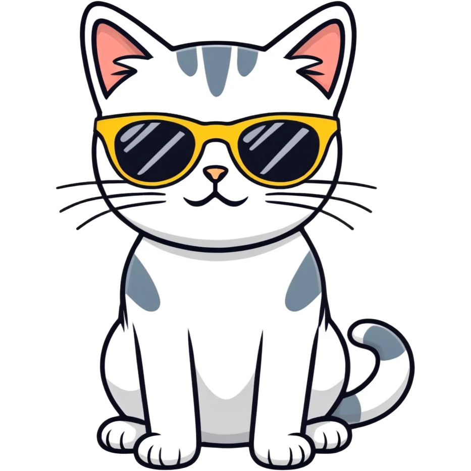 Cat with sunglasses emoji