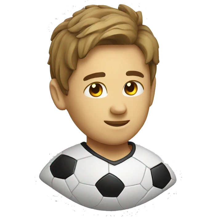 balancing a soccer ball on the neck emoji