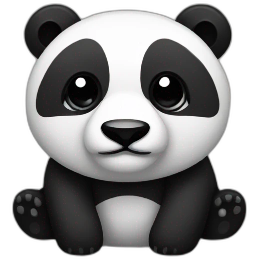 Pixel panda emoji