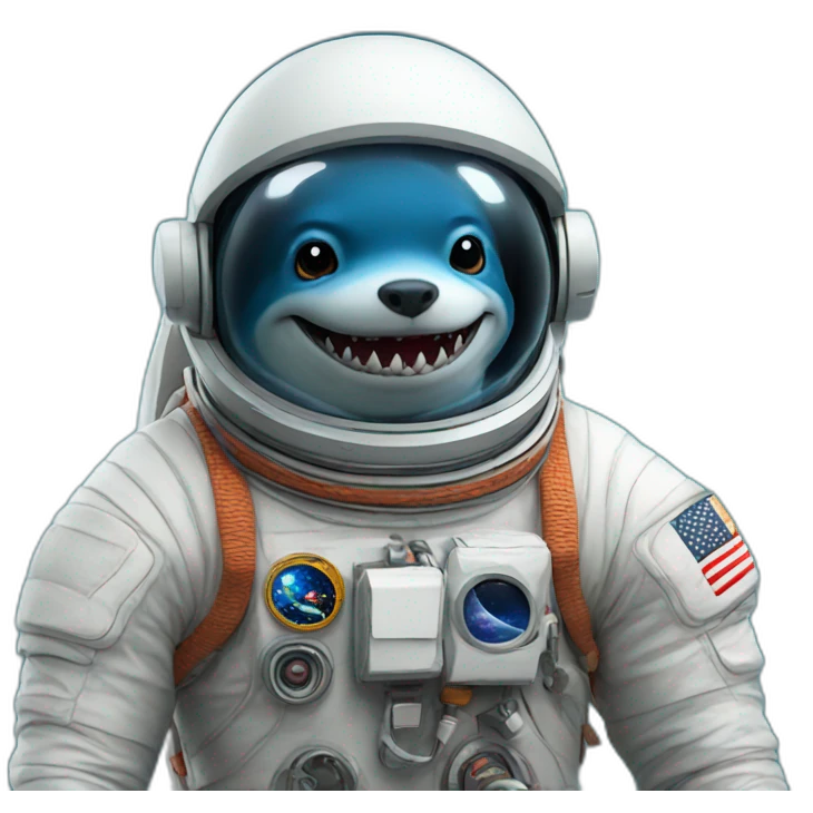 shark astronaut emoji