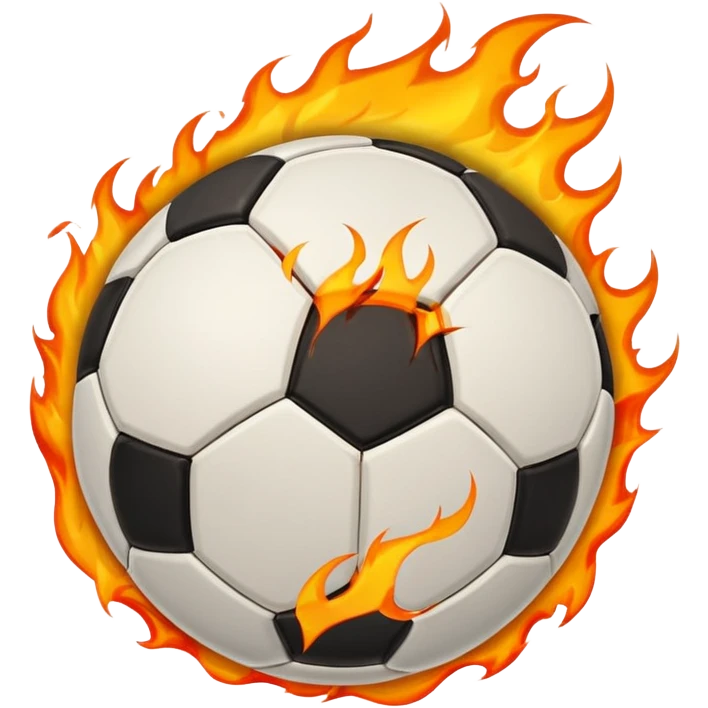 soccer ball on fire emoji