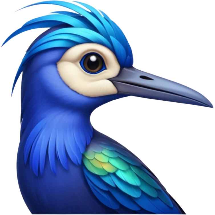 Blue Sicklebill headshot emoji
