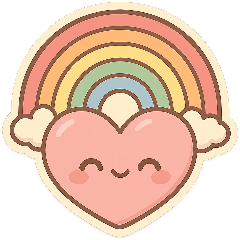 heart with a rainbow emoji