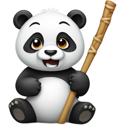 Panda eating cane emoji