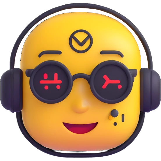 minimal AI agent emoji with circuit pattern neutral expression emoji