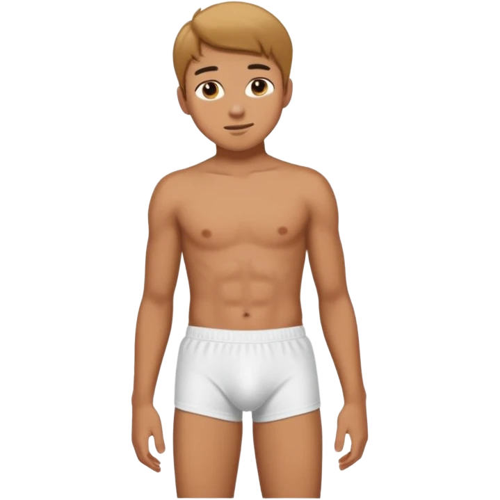 A teenage boy in briefs emoji
